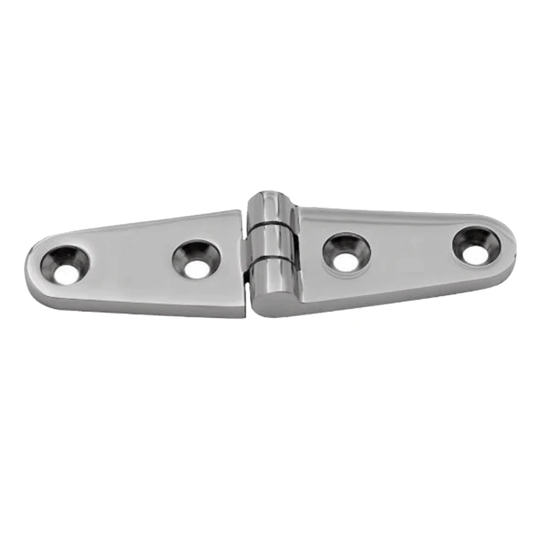 16Pcs 316 Stainless Steel Marine Boat Strap Hinges With 4 Holes Heavy Duty Mirror Polish Door Strap Hinge Accessories