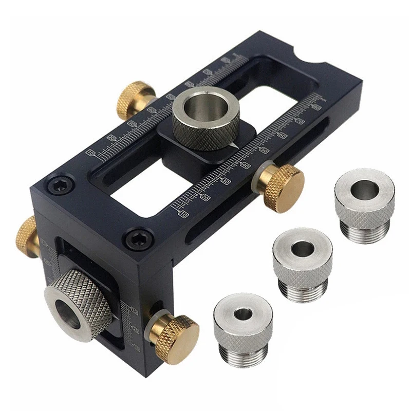 

2-in-1 Woodworking Drill Locator Cross Inclined Flat Head Punch Screw Fixture Furniture Connecting Hole Drilling Guide Locator