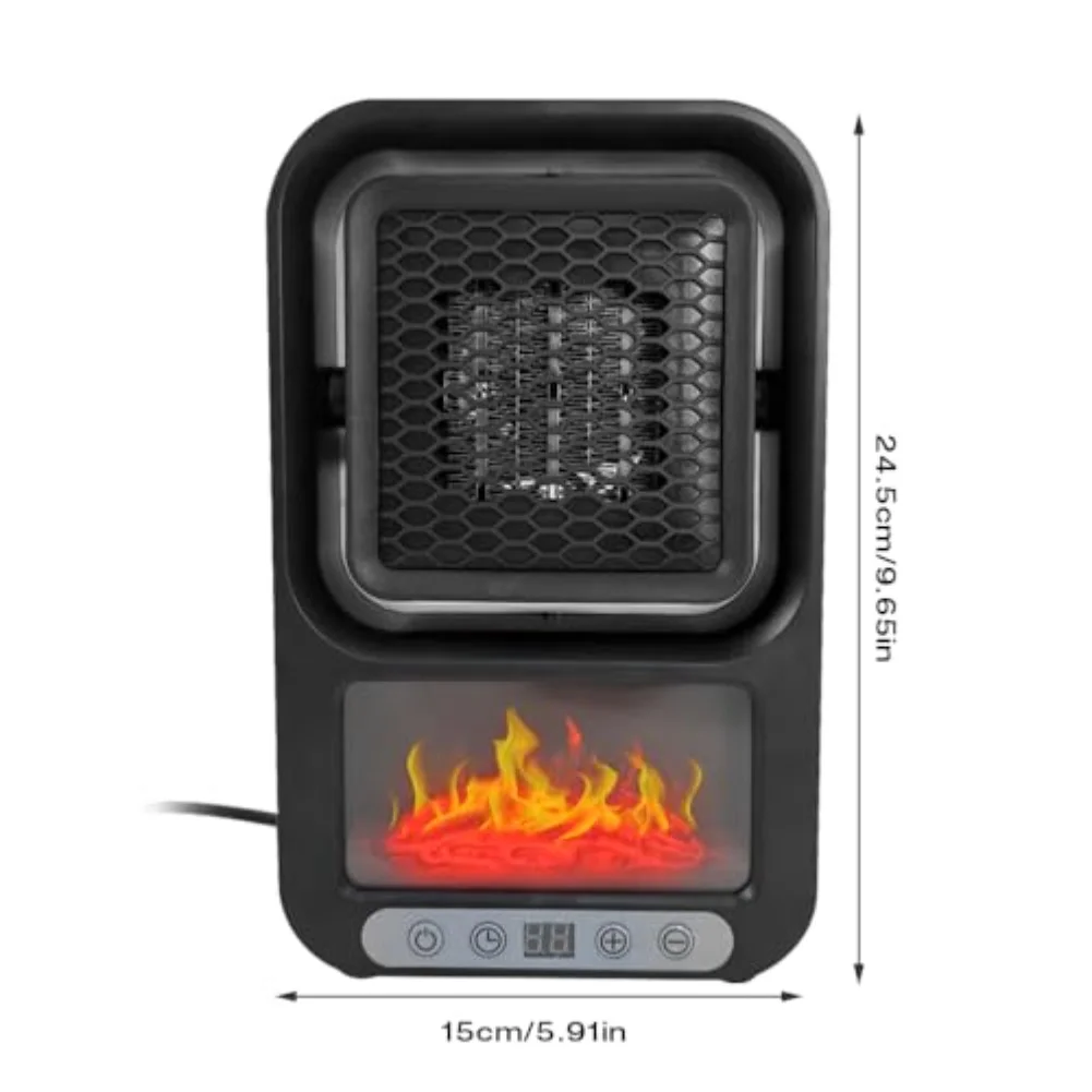For Home For Office Portable Heater Indoor Use Winter Season Black Portable Heater Efficient Heating Multiple Safety Protections