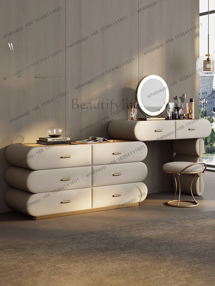 

Modern simple light luxury dresser 2025 new makeup table integrated corner