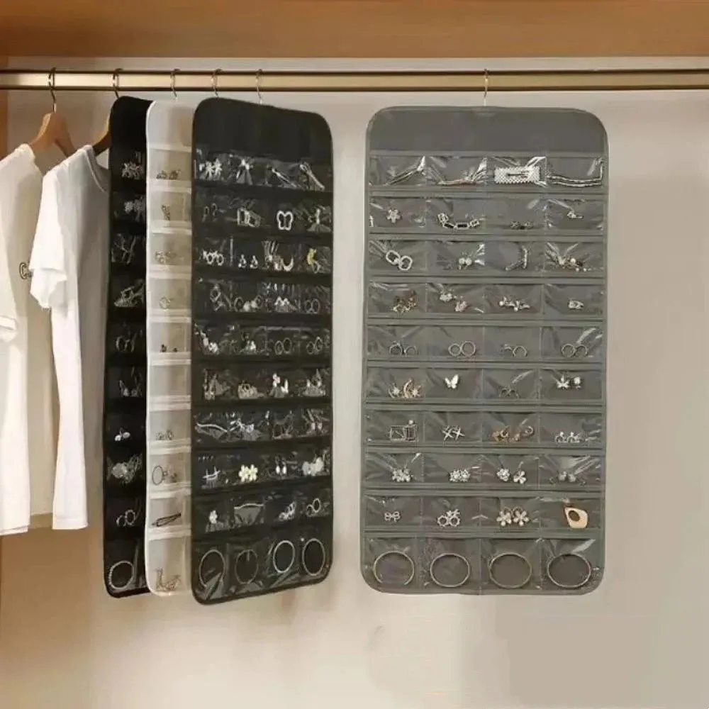 

Сумка для хранения ювелирных изделий из нетканого материала, большая вместимость, складной держатель для демонстрации украшений, изящный пылезащитный держатель для колец, для домашнего использования