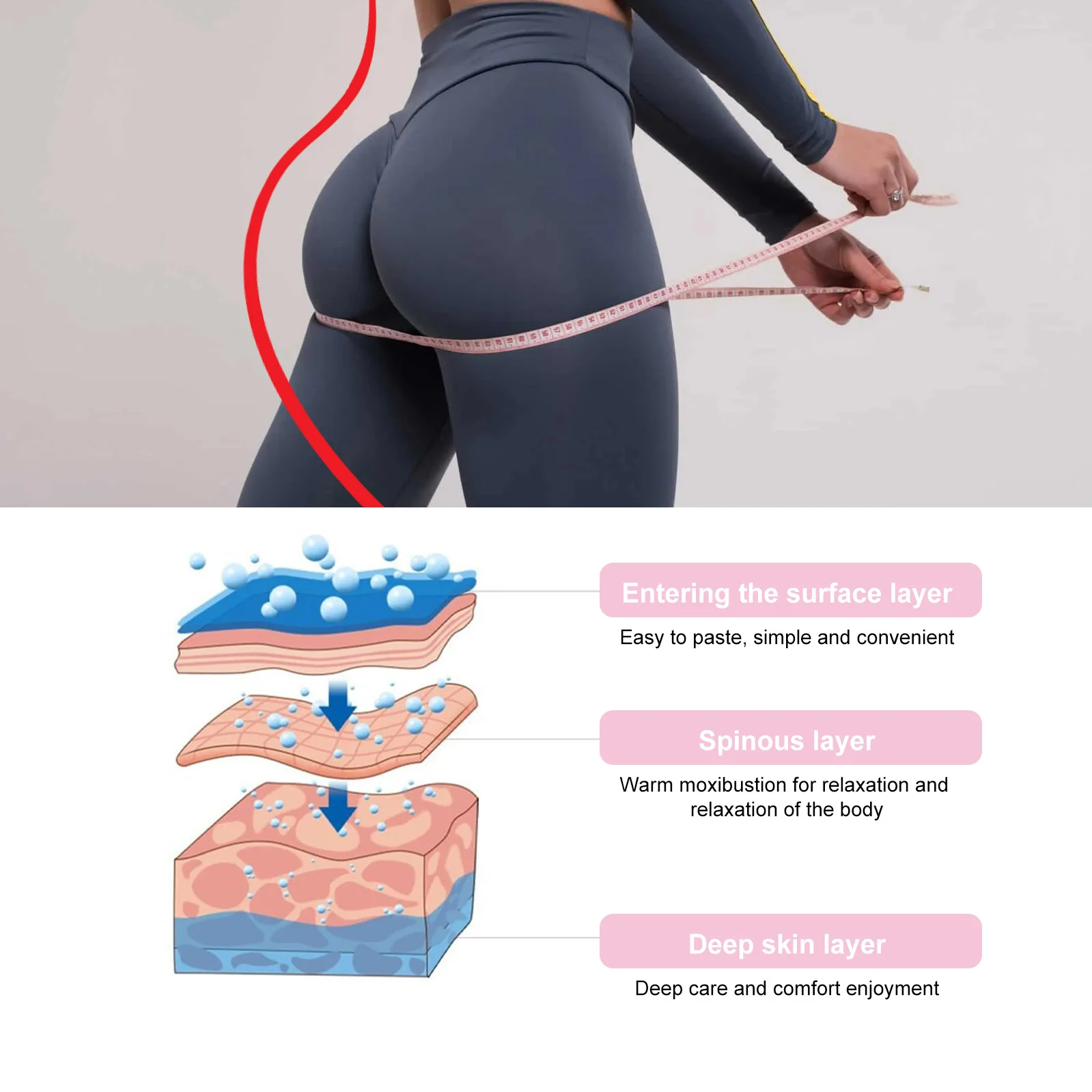Sexy buttocks with large essential oil for women to effectively lift, tighten, and beautify buttocks