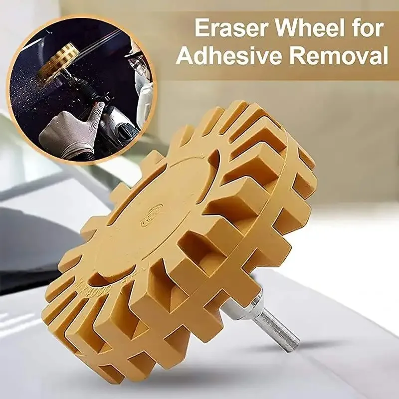 Car Pneumatic Rubber Eraser Wheel Pad Rubber Disk Rubber Eraser Wheel Car Sticker Remover Paint Cleaner Polish Tool Accessory