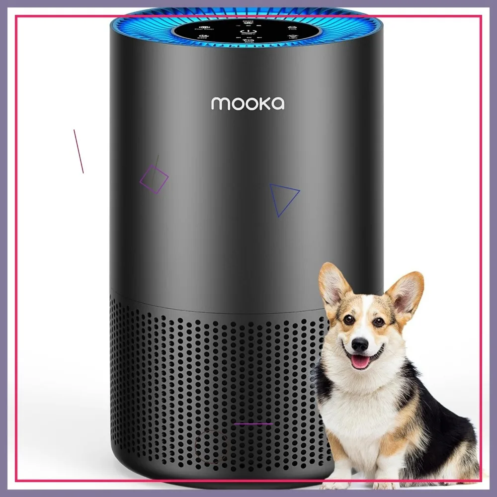 

Large Room Air Purifier for Pets, 1300 Sq Ft Coverage, H13 HEPA Filter with 360° Airflow, Quiet 13dB Operation for Bedroom