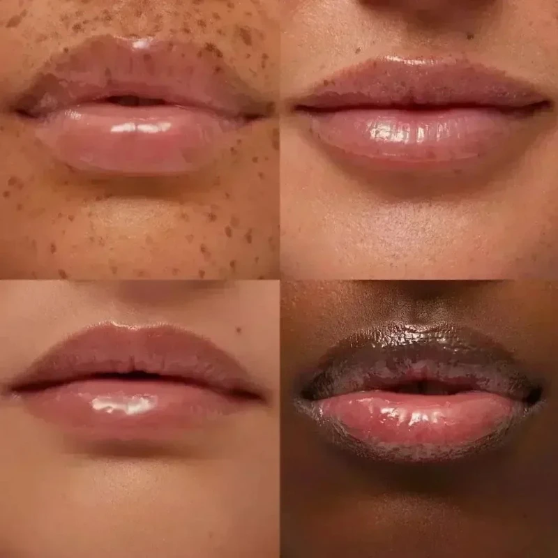 Moisturizing Lip Balm with Mirror Vanilla Pink Sugar Coffee Cake Scent Transparent Lip Gloss Lip Oil Lipstick Hydrating Glossy