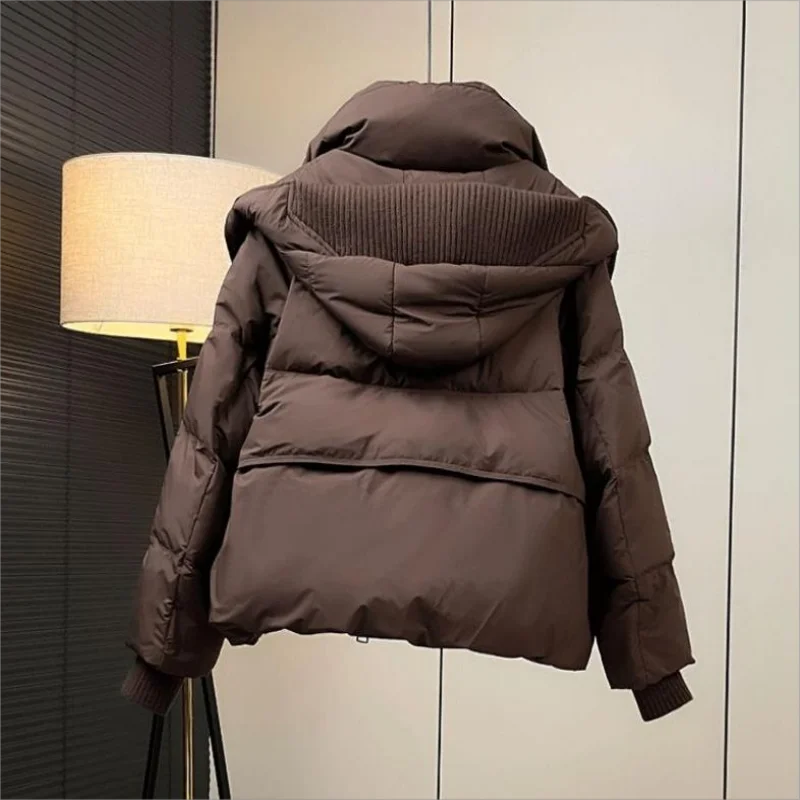 2024 Winter Thickened Cotton Padded Women\'s Hooded Loose Fit Fashionable Jacket Warm bread Jacket