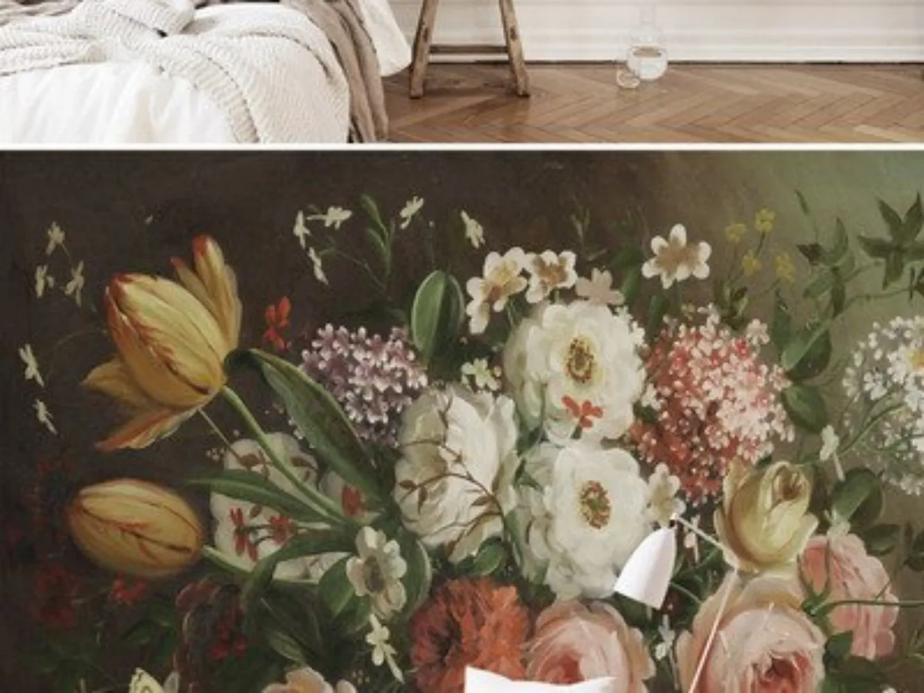 300510-Romantic Floral Hand Paint By Numbers Home Decoration Art