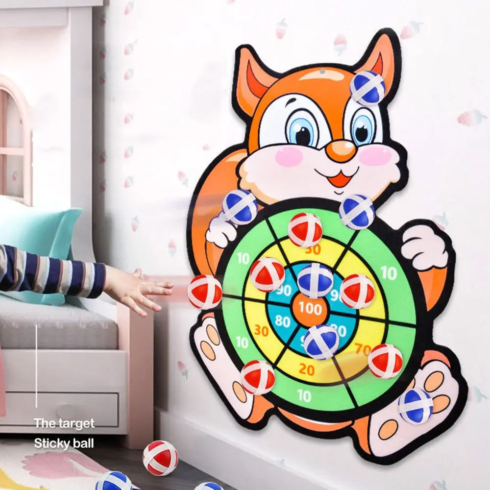 Classic Animals Boys Girls Cloth Outdoor Educational Party Dart Board Game Sticky Ball Toys Target Sports Game Kids Gift