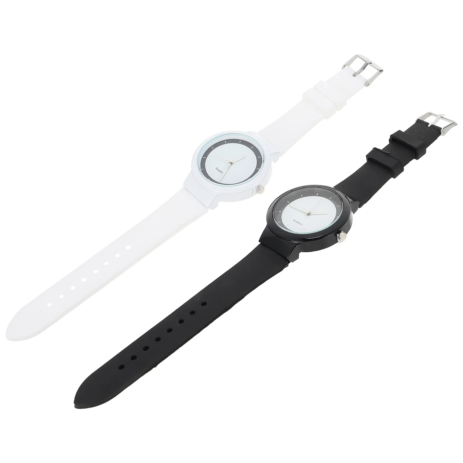 قطعتان من الساعات الخارجية للنساء، ساعة كوارتز عصرية بسيطة، ساعة يد كاجوال مريحة لقضاء عطلة الحفلات #3