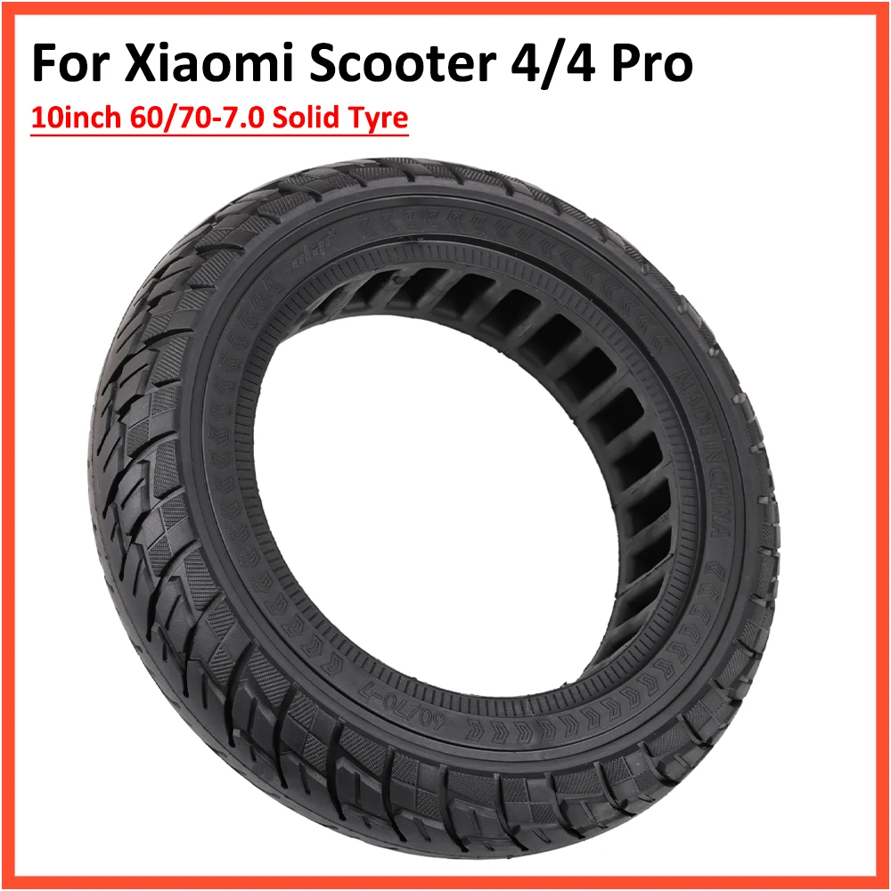 60/70-7.0 Off-road Solid Tire for Xiaomi 4 Pro Electric Scooter 4Pro Whell 10 Inch Explosion-proof Honeycomb Tire