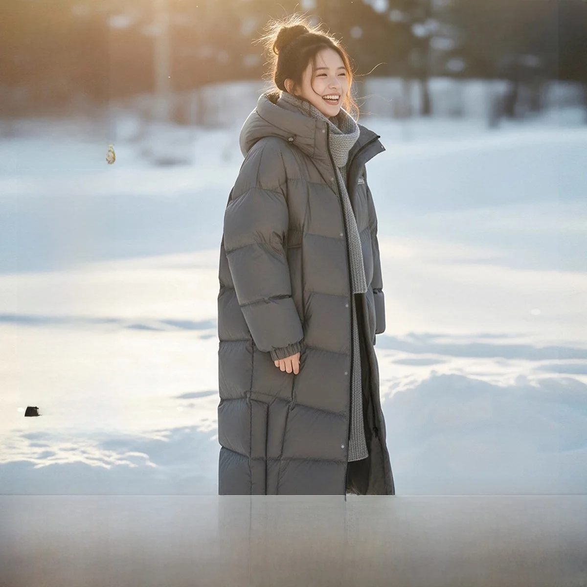 

Зимний женский пуховик Snow Fly в корейском стиле, теплый, свободного кроя, с молнией, защита от холода, цветной