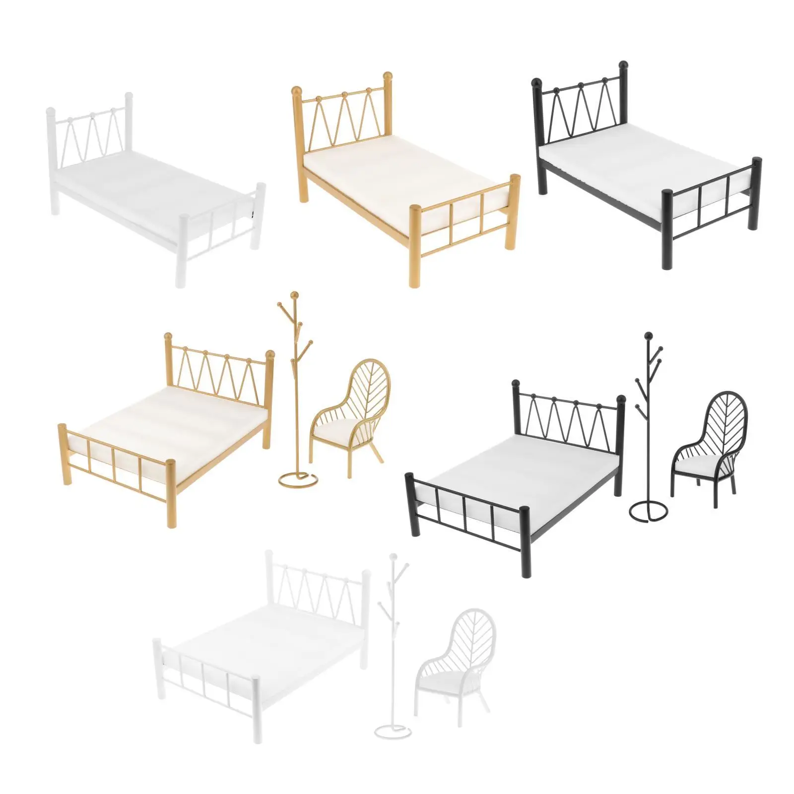 Home Furniture Set Bedroom for 1:16 BJD Dolls Gift Children Toy Pretend Play view 6