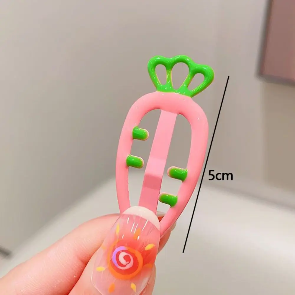 Cute Carrot BB Hairpin Fashion Dopamine Gift Hairgrip Candy Color Hair Side Clips Children