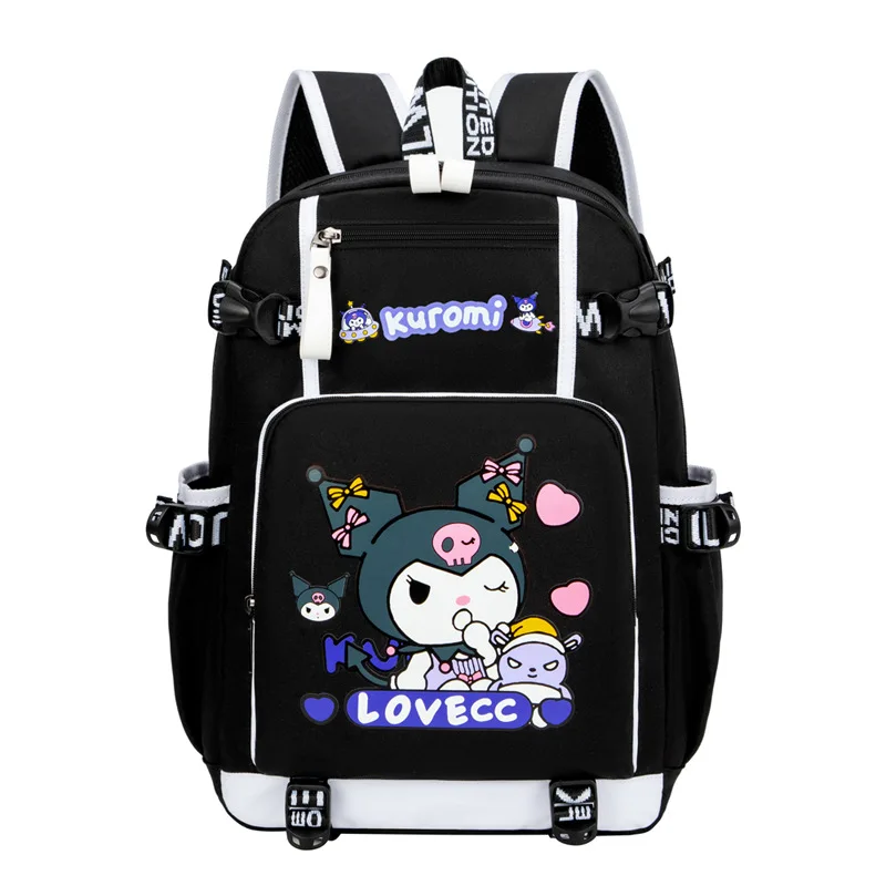 Kuromi Backpack High Capacity Cartoon Waterproof Women\'s Laptop Bag Anime Peripherals Girls School Bag