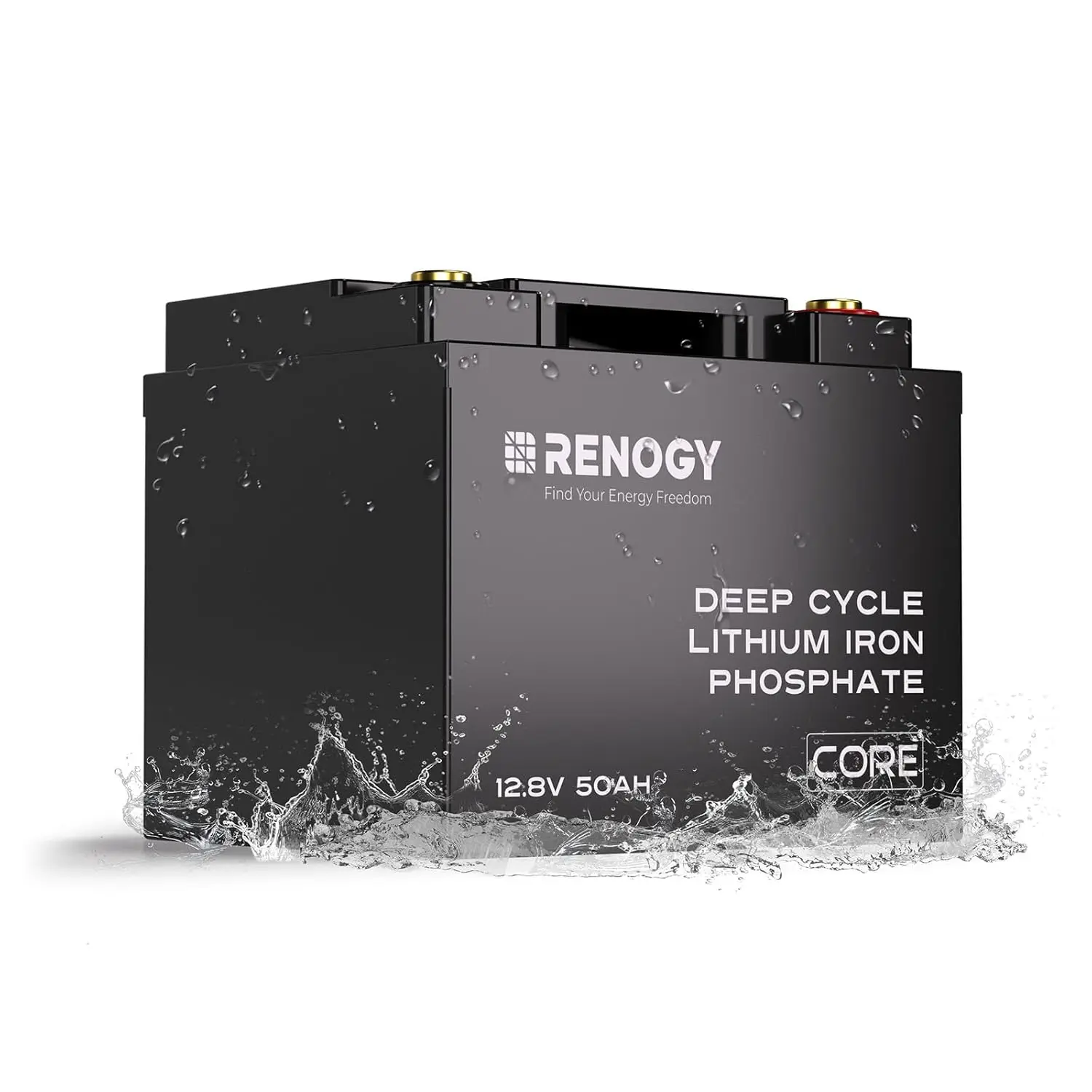 12V 50Ah Lithium Battery Trolling Motor LiFePO4 Battery BMS Upgrade, IP65 Waterproof, 5000 Cycle Life, Deep Cycle, Customized