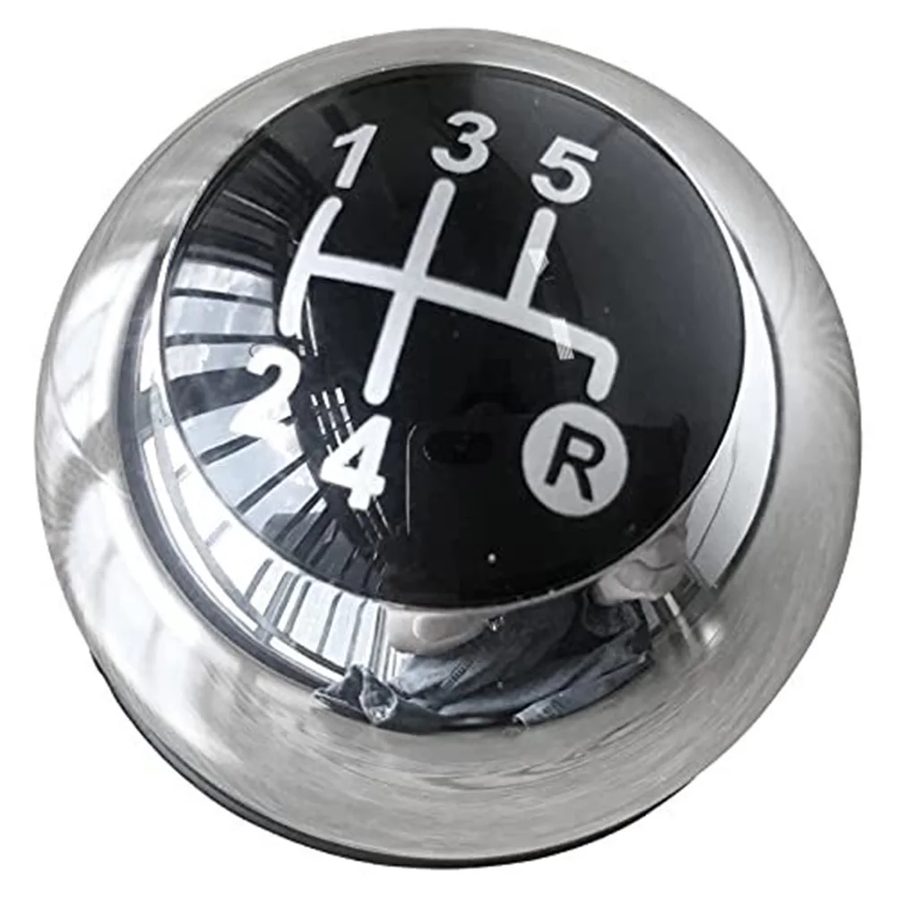 5Speed Car Manual Gear Shift Knob Head Ball Chrome For Fiat 500 12-18 55344048 Gear Shifter Lever Pen -Arm Head Ball