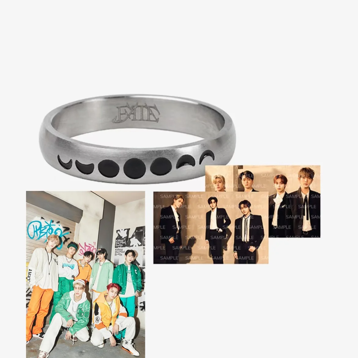 Idol Boy Group NI-KI JUNGWON SUNOO SUNGHOON JAKE JAY HEESEUNG Anel Joias Decorativas Fan Presentes