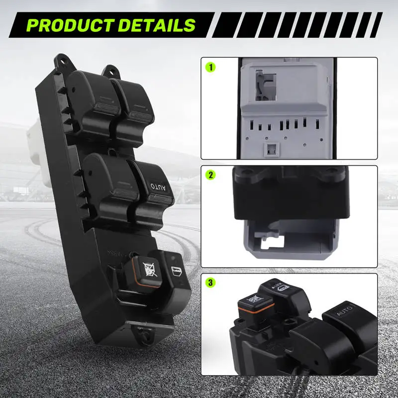 Joli de lève-vitre avant pour Toyota CorTrust84820, commutateur de lève-vitre électrique principal de voiture, magasins 12480-2003, 2008