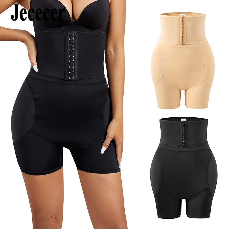 Jececer Panties With Belly Tightening Hip And Bum Pads Shapewear Control Panties Shorts Slim Body Shaper Women's Underwear