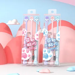 Cute Cats Paw Soft Brush Toothbrush For Children Design Three Colors Meet With Girls Heart Family Or Schooling Use Oral Cleaning