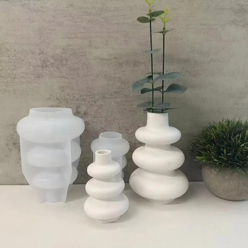 Unregelmäßige Vase Silikon Form DIY Vase Ornament Dekoration Gips Zement Harz Form Handwerk Hause Dekoration 2025