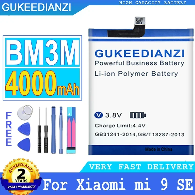 GUKEEDIANZI Batería BM3M 4000mAh para Xiaomi 9 SE, para Mi9 SE, para Mi 9SE, Batería de Gran Potencia