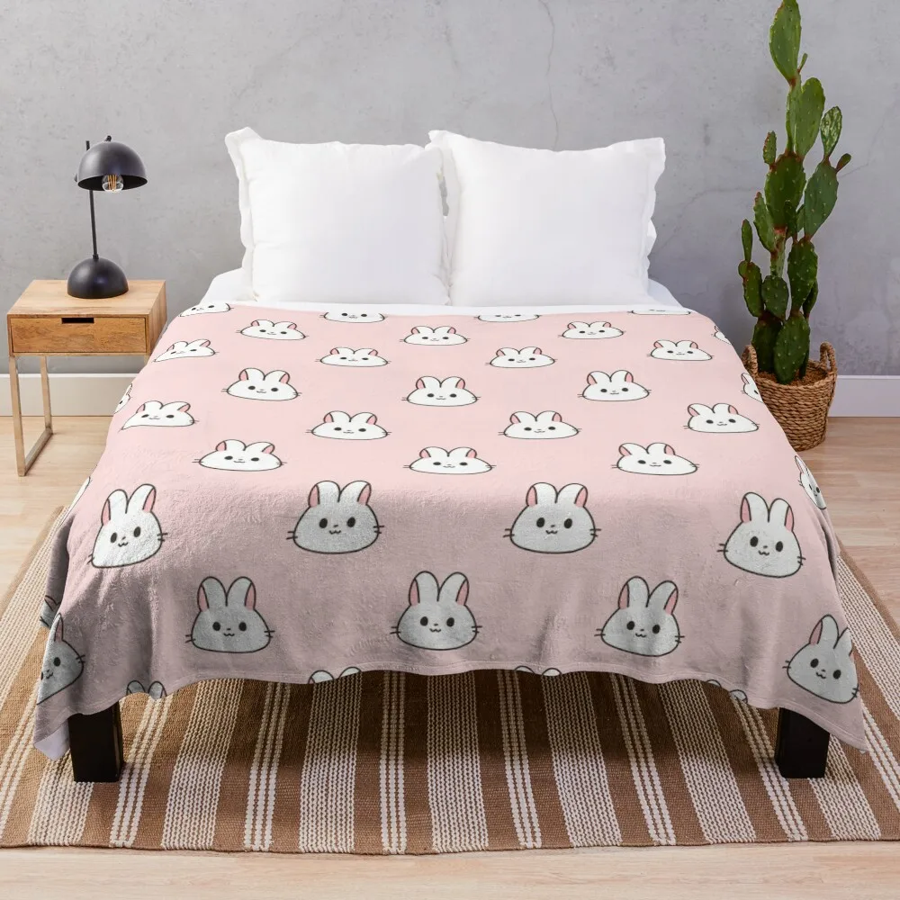 Pink Bunny rabbit Throw Blanket Stuffeds wednesday Blankets For Bed Sofa Blankets