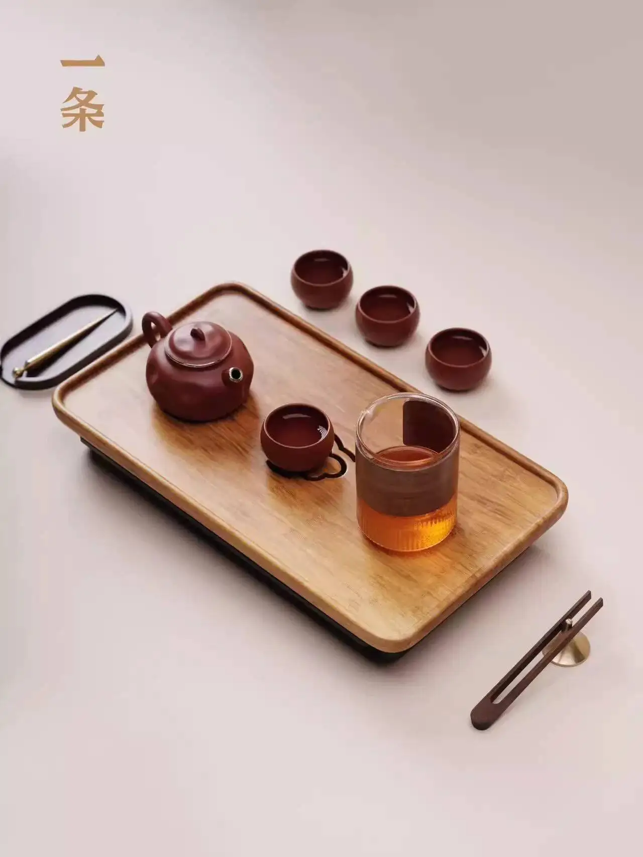 A [Yunyun] Made Of Solid Wood For Home Use, Small Tea Table, Heavy Wood, Japanese-Style Simple Kung Fu Dry Brewing Tray With