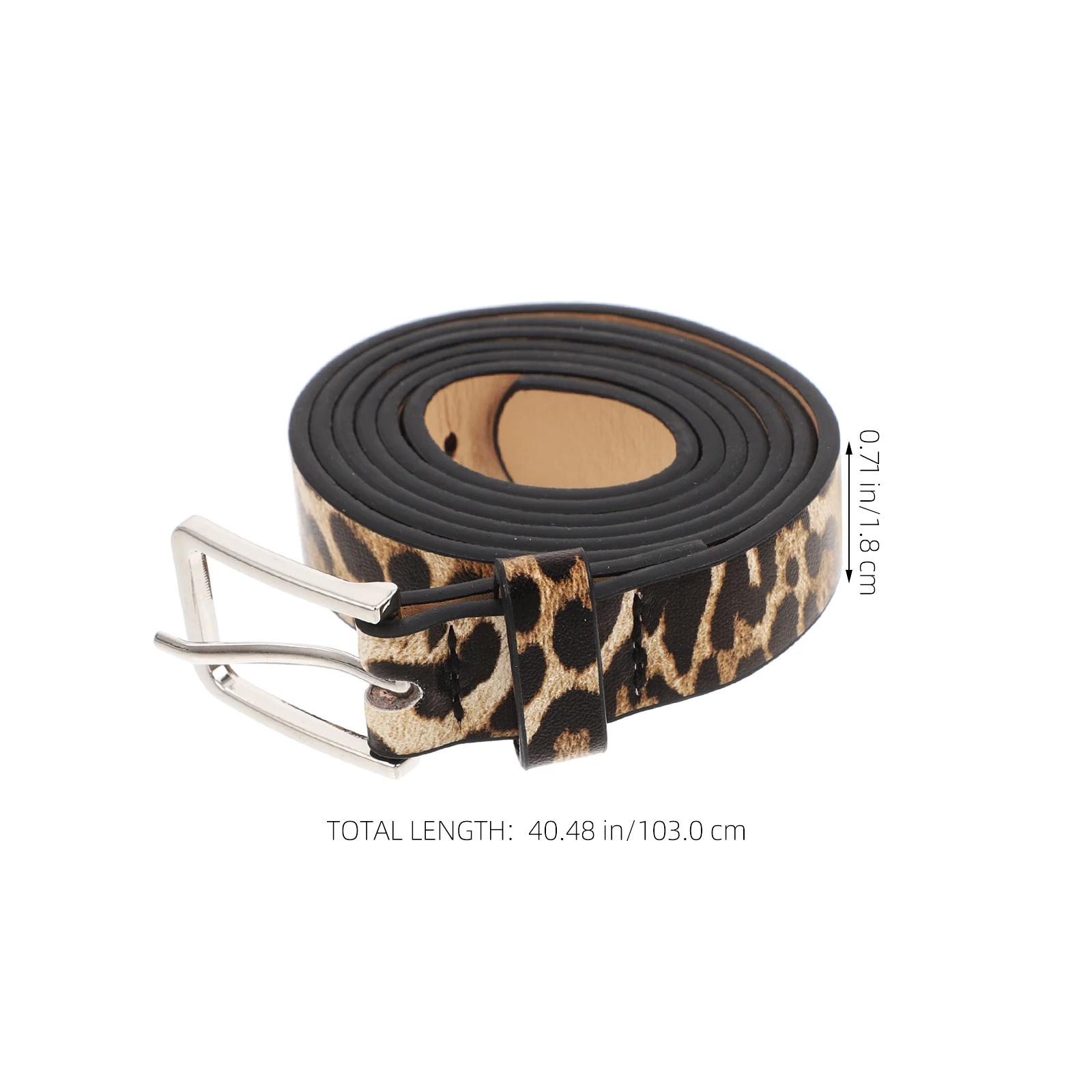 

Leopard Print Belt Women Belts Jeans Chic Pu Pants Imitation Waist Fashion Accessories Vintage Design Elegant