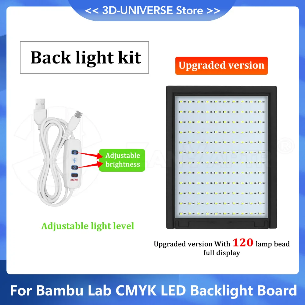 New Upgraded Led Panel CMYK LED Backlight Board For Bambu Lab Lithophane PLA Basic CMYK Lithophane Bundle 3D Printer Accessories