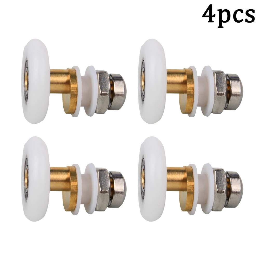 

Door Rollers Shower Door Rollers 4 * Brass Centre Stainless Steel Screw Cap For Most Shower Enclosures High Quality