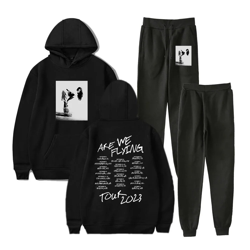 

Tate McRae Are We Flying Tour Tracksuit Men Sets Fashion Sporting Suit Hooded Sweatshirt +Sweatpants Mens Clothing 2 Pieces Set