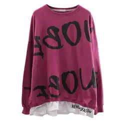 Women's Autumn and Winter Pullover Long Sleeve Printed Sweater Casual Loose Fashion Elegant Commuting Slim Versatile Tops