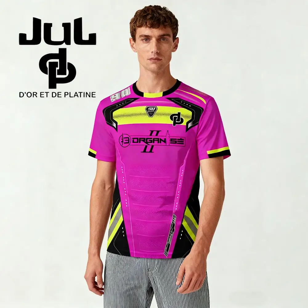 

New JUL Marseille Rap All-Over Print Jersey 13 Organize Hip Hop Football T-Shirt Training Uniform Unisex Pink Custom Streetwear