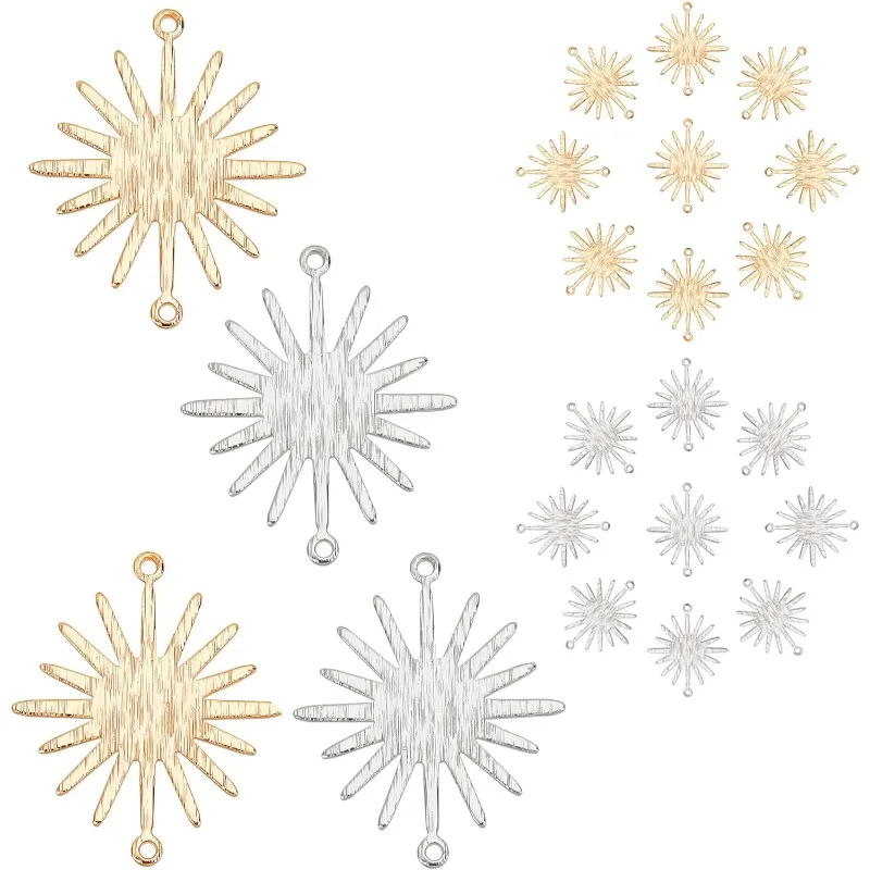 

80 шт. подвески от солнца, 2 цвета, звенья солнечного затмения, соединители, подвески, долговечные металлические подвески с крючками для сережек и колечками