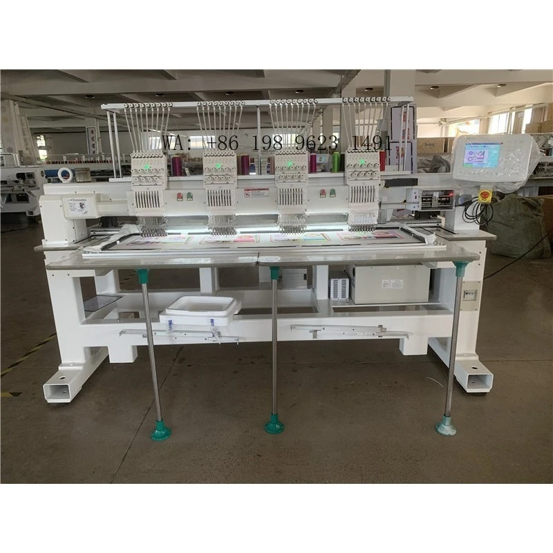 4 Heads 12 Needles High Speed Embroidery  Automatic Computerized Flat Cap Garment Processing Equipment