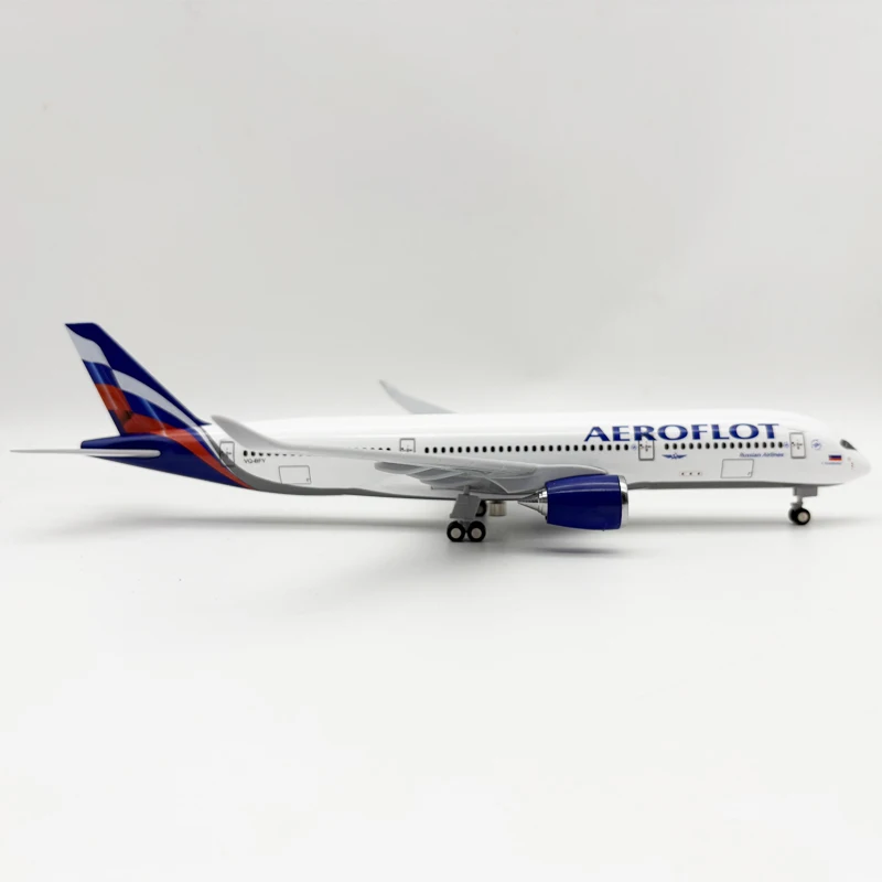 30cm Airplane Model Russia Aeroflot A350 Aircraft With Base Landing Gear resin Miniature Plane For Collectible view 5