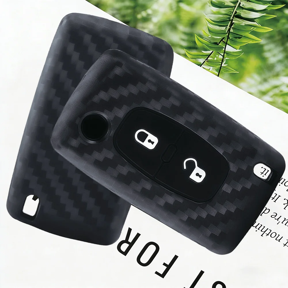 For Peugeot 206 308 3008 Expert Partner Citroen C3 Pluriel Picasso Berlingo Remote Silicone 2 3Button Key Ring Cover Case Holder