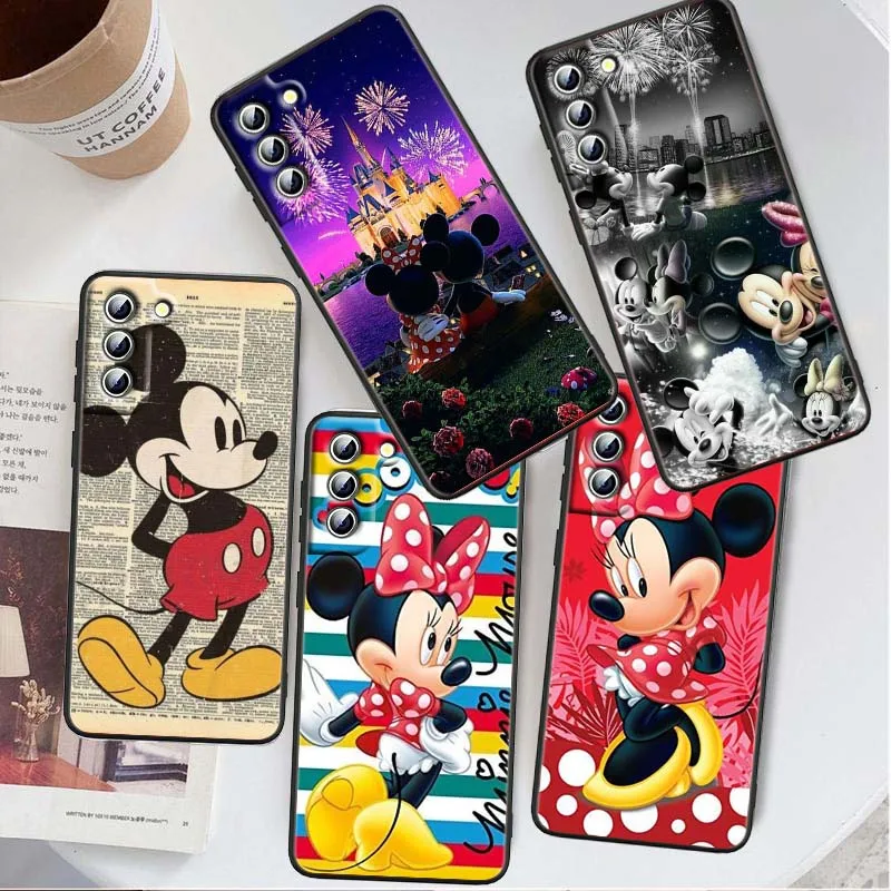 

Minnie Mickey Mouse For Samsung Galaxy S26 S25 S24 S23 S22 S21 S20 Ultra Plus FE 5G Black Soft TPU Cover