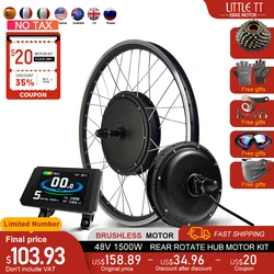 Kit di conversione bici elettrica 48V 1500W Motore mozzo ruota posteriore senza spazzole 20'24'26'27,5'28'29 pollici700C per kit di conversione Ebike