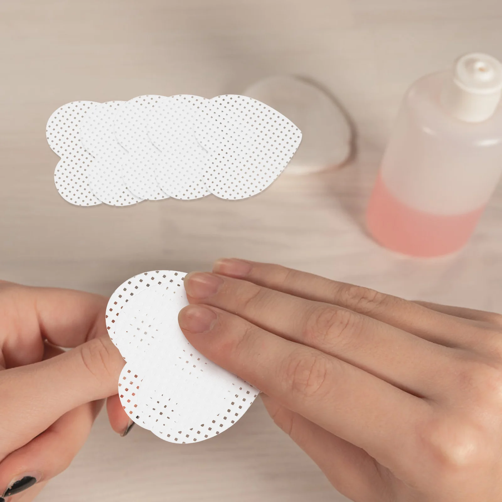 Tampons dissolvant de vernis à ongles, lingettes en coton en forme de cœur pour Gel acrylique, poudre de trempage, taille de voyage, outils de maquillage pour manucure