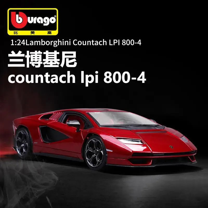 

Bburago 1:24 Scale Lamborghini Countach LPI 800-4 Metal Red Alloy Car Model Ideal Collectible And Exquisite Gift For Boys