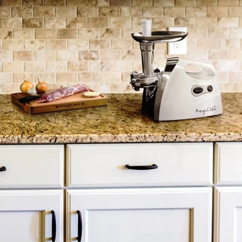 مفرمة لحم أوتوماتيكية قوية بقدرة 1200 وات، محضر طعام من الفولاذ المقاوم للصدأ، نظام محرك معدني بالكامل، أجهزة المطبخ للاستخدام المنزلي