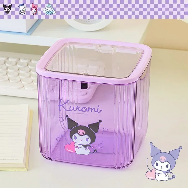 MINISO سانريو مرحبا كيتي سينامورول سطح المكتب سلة المهملات النفقات العائلية محبوب البوق الصغير Kawaii غرفة الجلوس غطاء مكتب الفرقة