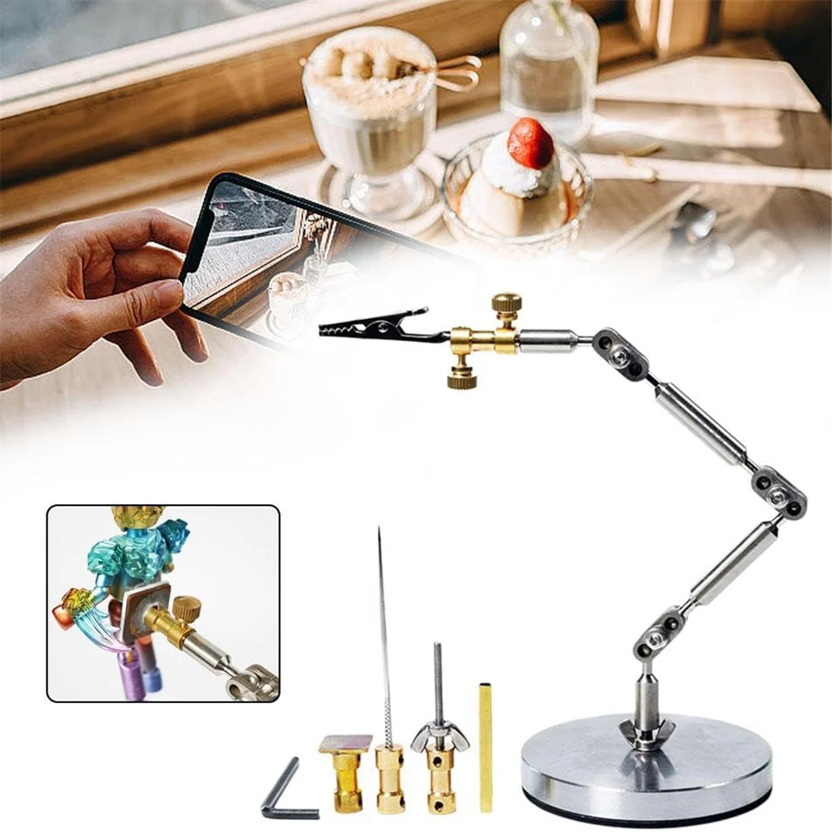 

AT13 Stop Motion Animation Winder Rig System with Vertical&Horizontal Rails,Stop Motion Armature Kit for AnimatorsPhotography