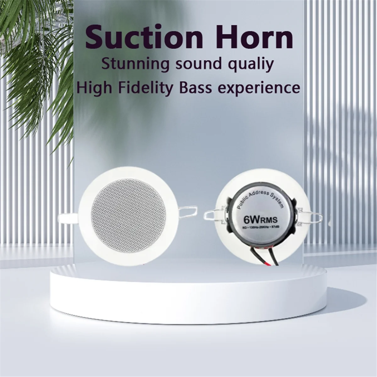 Il tuo bagno Altoparlante da soffitto passivo da 3 pollici 8Ohm 6W Altoparlante da soffitto a prova di umidità Qualità del suono Sistema musicale di sottofondo