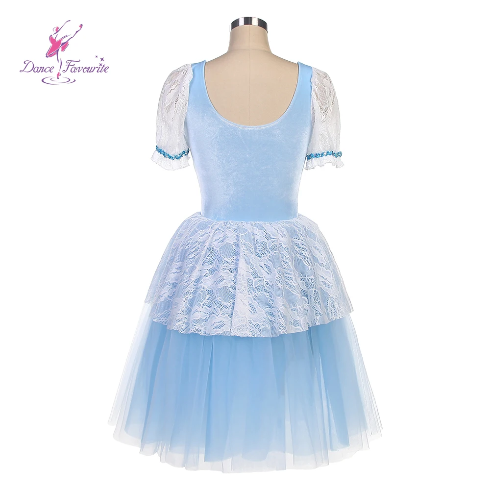 Dance Favourite Ballet Tutus 25005 New Ballet Costumes Blue Velvet Romantic Ballet Chiffor Skirt Tutu Stage Performance tutu