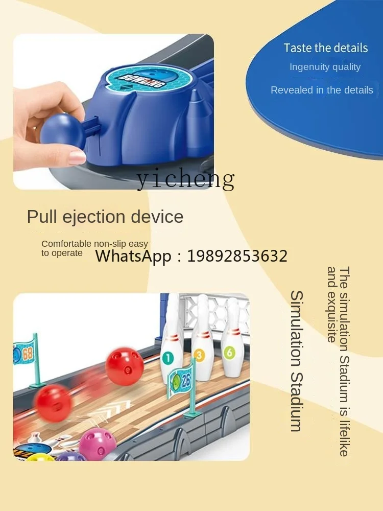 Table de Bowling pour enfants, grande balle d'intérieur, jouets catapulte pour garçon, Double combat, jeu de société interactif Parent-enfant