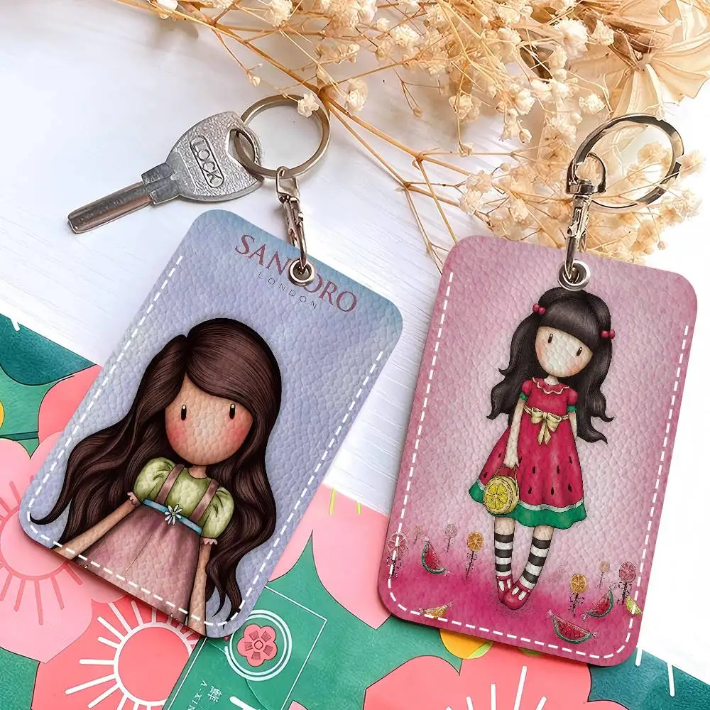 

S-Santoro-Gorjuss милый модный кожаный кошелек для девочек с героями мультфильмов, тонкий защитный кошелек для карт для офиса и школы