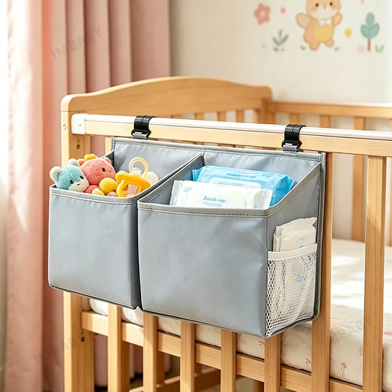 Fashion Crib 3D Hanging Bag Bedside Cart Storage Basket Hook Type Storage Bag Waterproof Washable Bag Car Rear Seat Storage Rack